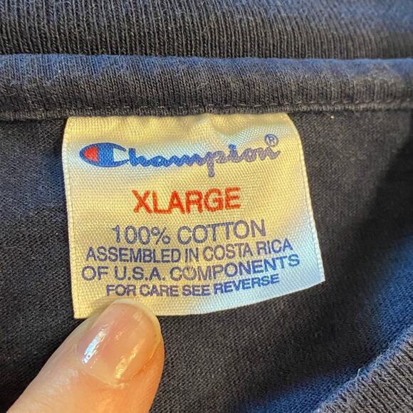 Vintage 1996 Olympics Champion T-shirt in a size extra-large navy short sleeve. - Picture 7 of 7